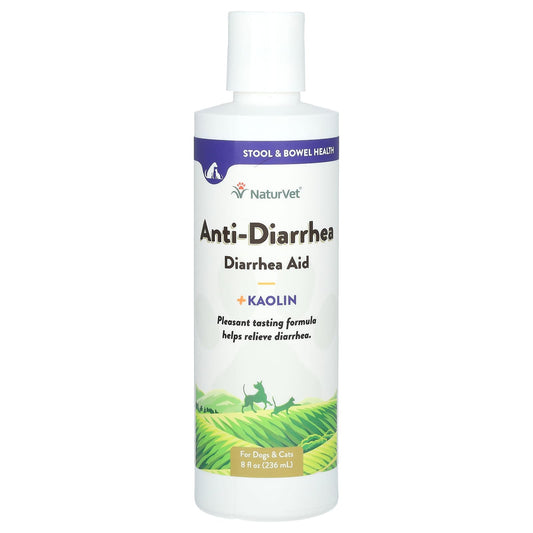 NaturVet, Anti-Diarrhea, Diarrhea Aid + Kaolin, For Dogs & Cats, 8 fl oz (236 ml) - Image 1