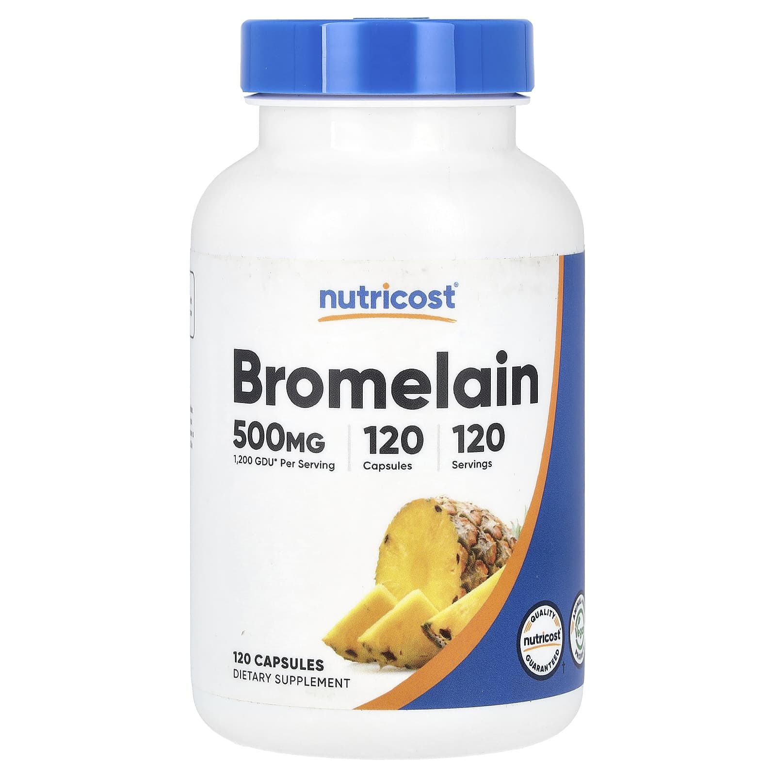 Nutricost, Bromelain, 500 mg, 120 Capsules - Image 1