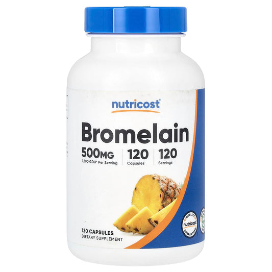 Nutricost, Bromelain, 500 mg, 120 Capsules - Image 1