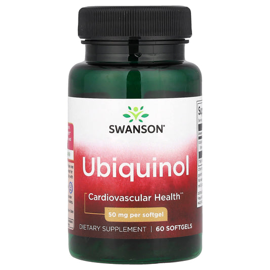 Swanson, Ubiquinol, 50 mg, 60 Softgels - Image 1
