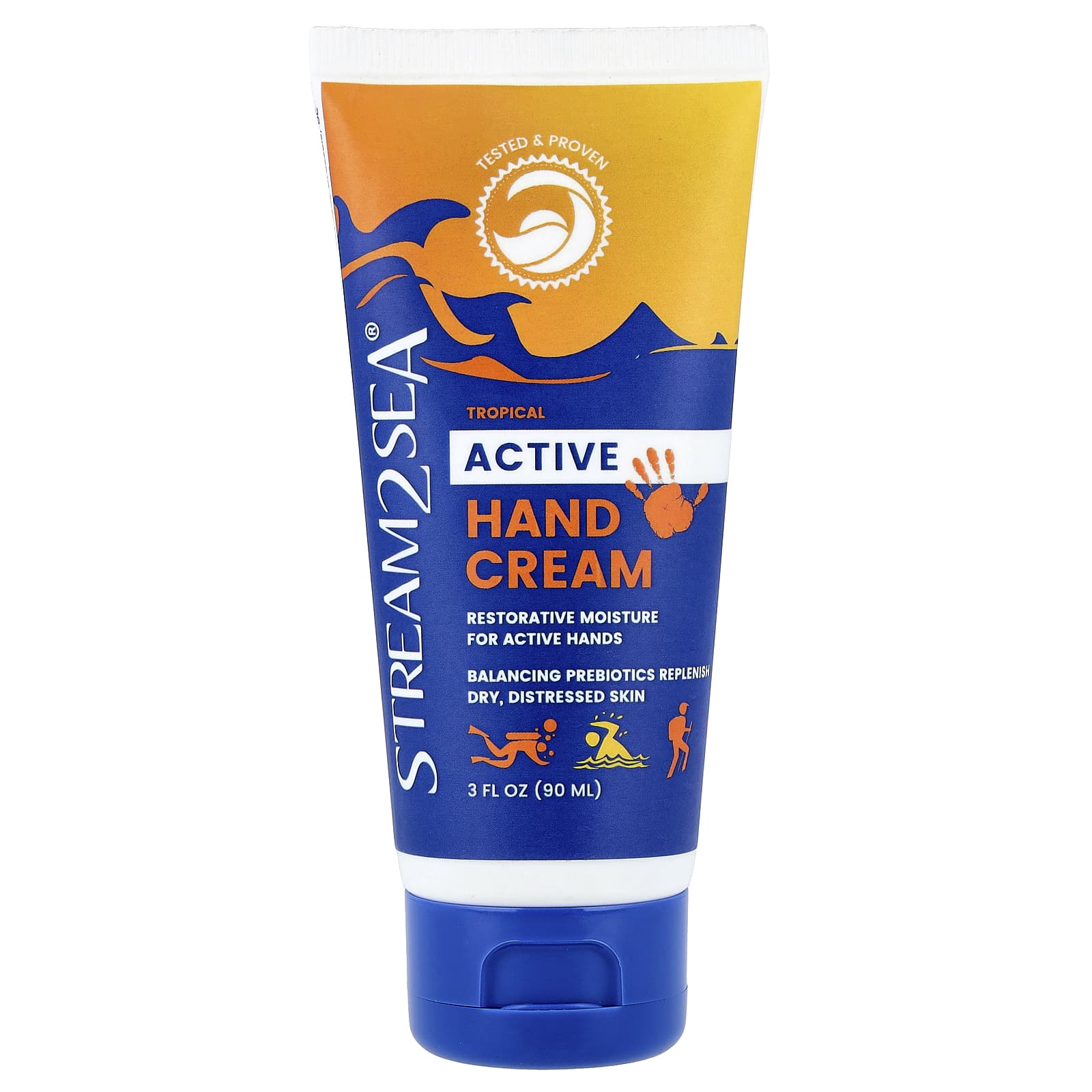 Stream2Sea, Active Hand Cream, Tropical, 3 fl oz (90 ml) - Image 1