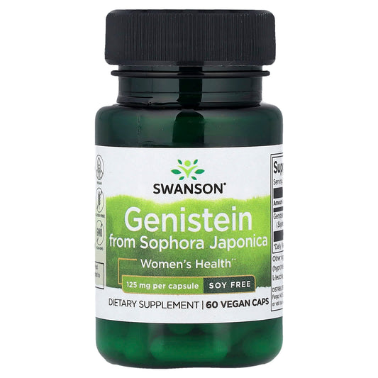 Swanson, Genistein from Sophora Japonica, 125 mg, 60 Vegan Caps - Image 1