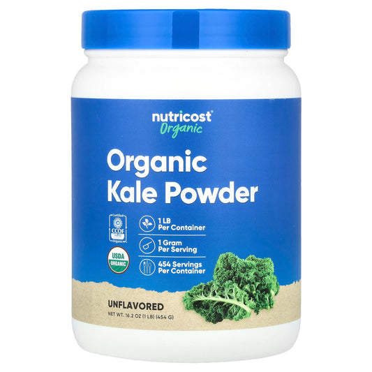 Nutricost, Organic Kale Powder, Unflavored, 16.2 oz (454 g) - Image 1