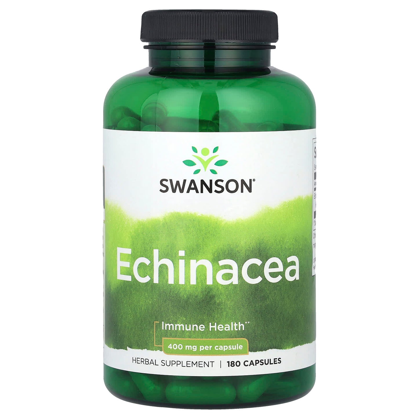 Swanson, Echinacea, 400 mg, 180 Capsules - Image 1