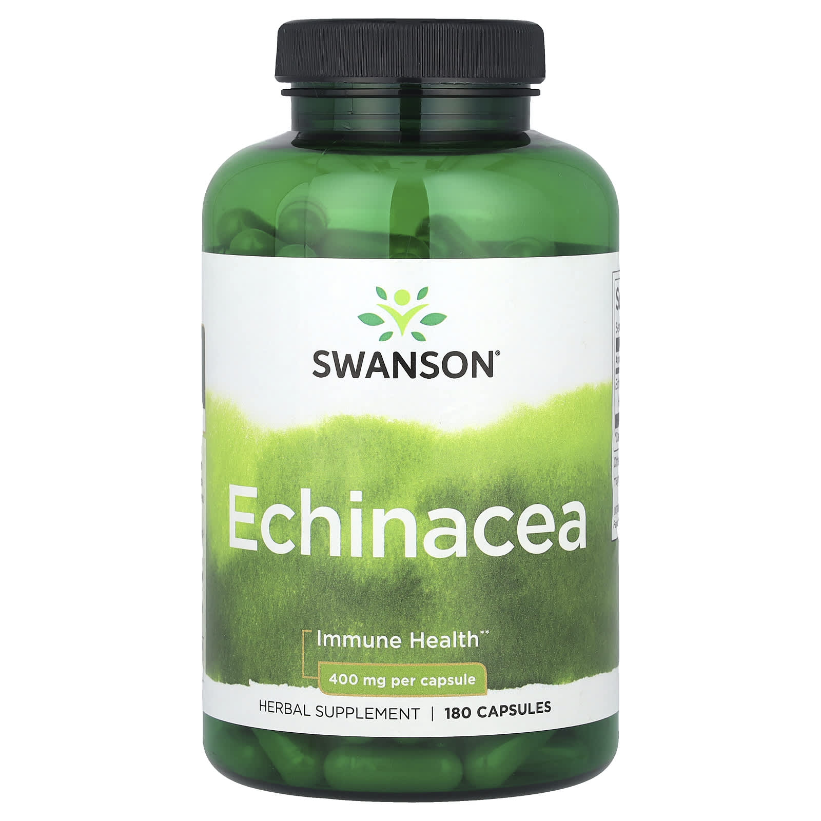Swanson, Echinacea, 400 mg, 180 Capsules - Image 1