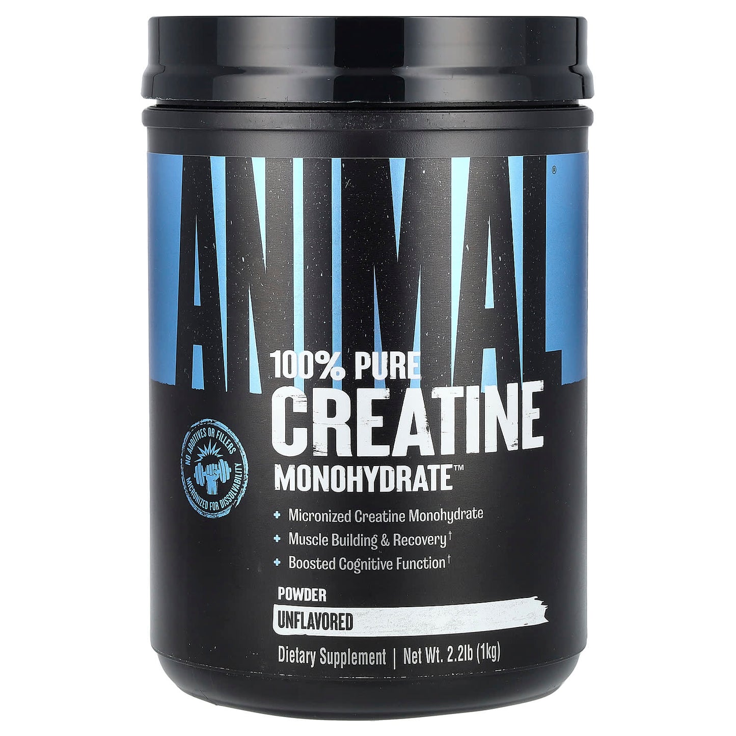 Animal Unflavored Creatine Monohydrate Powder, 2.2lb - Image 1