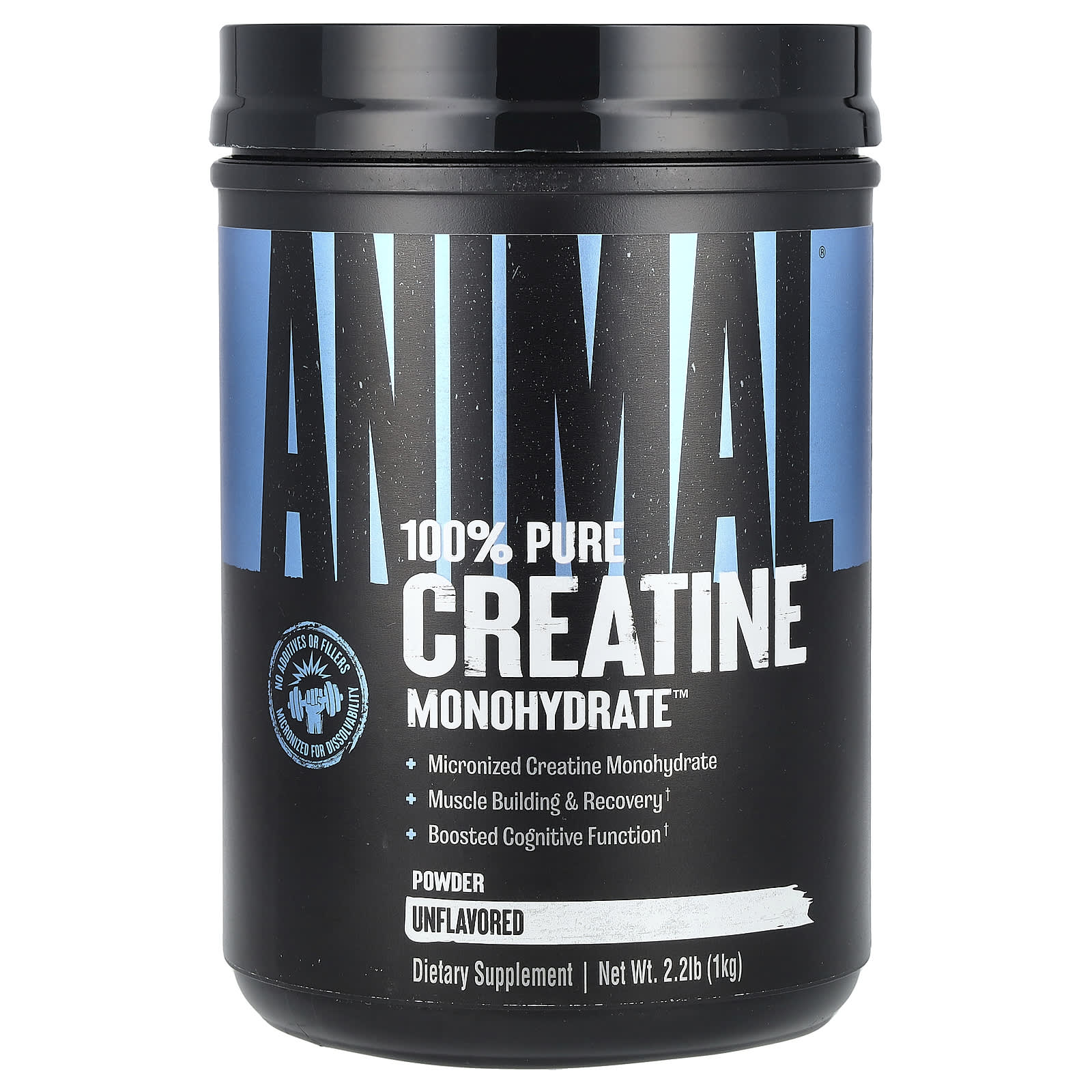 Animal Unflavored Creatine Monohydrate Powder, 2.2lb - Image 1