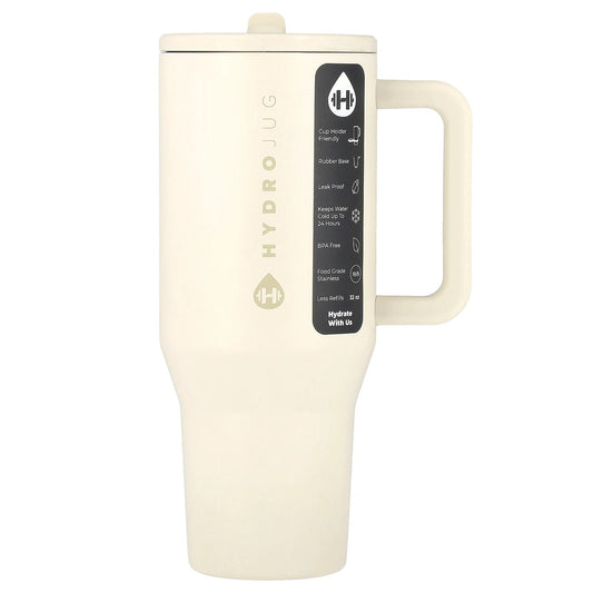 HydroJug, Traveler Tumbler, Cream, 32 oz