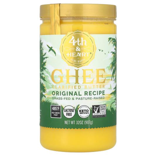Grass-Fed Ghee Clarified Butter for Keto Diet - 32 oz (907g) - Image 1