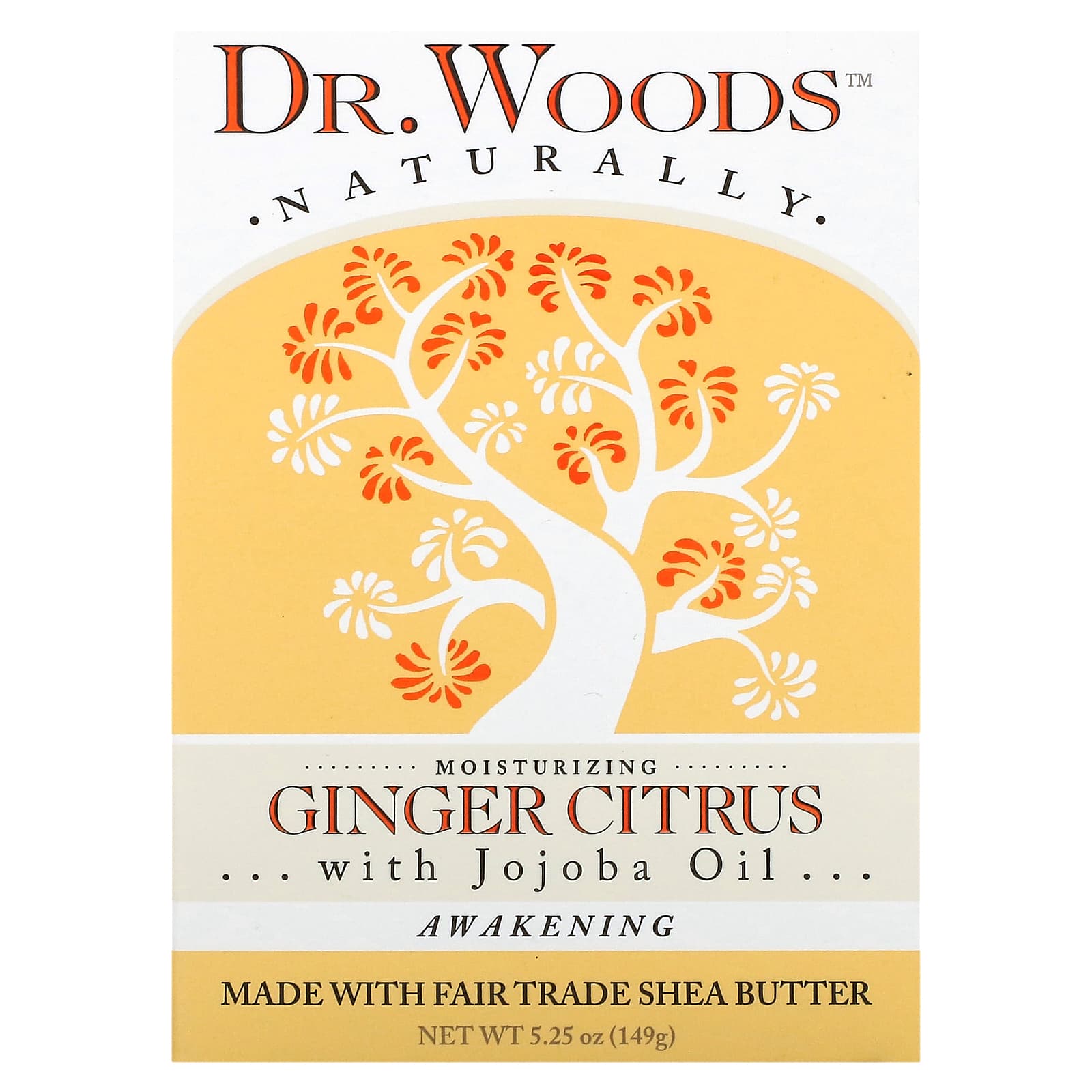 Natural Ginger Citrus Castile Soap by Dr. Woods - 100% Vegan & Cruelty-Free - Image 1