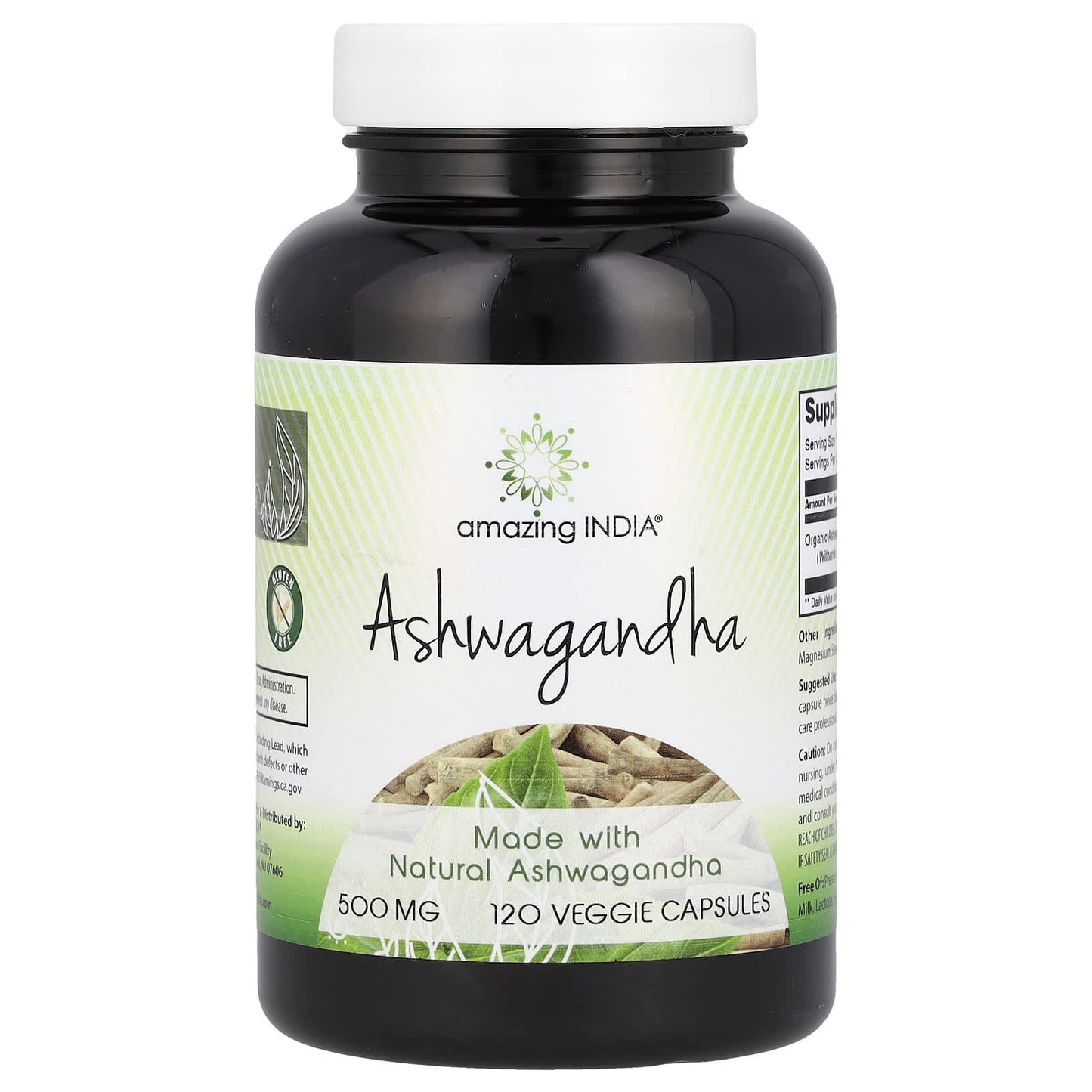 Ashwagandha 500mg Capsules by Amazing India - Stress Relief & Immunity - Image 1