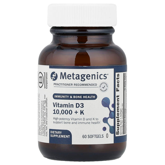 Metagenics, Vitamin D3 10,000 + K, 60 Softgels - Image 1