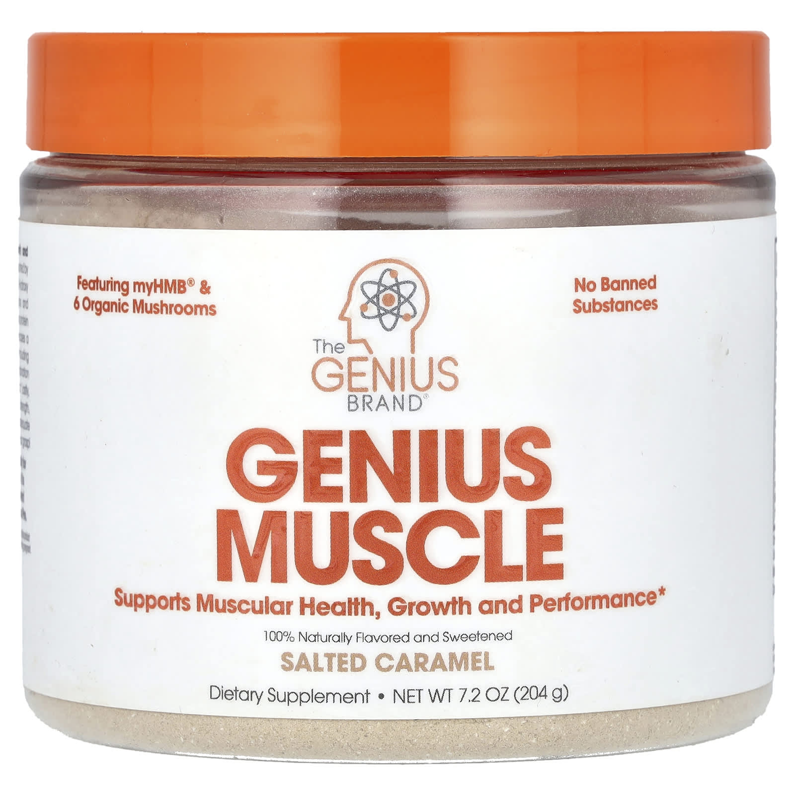 The Genius Brand, Genius Muscle, Salted Caramel, 7.2 oz (204 g) - Image 1