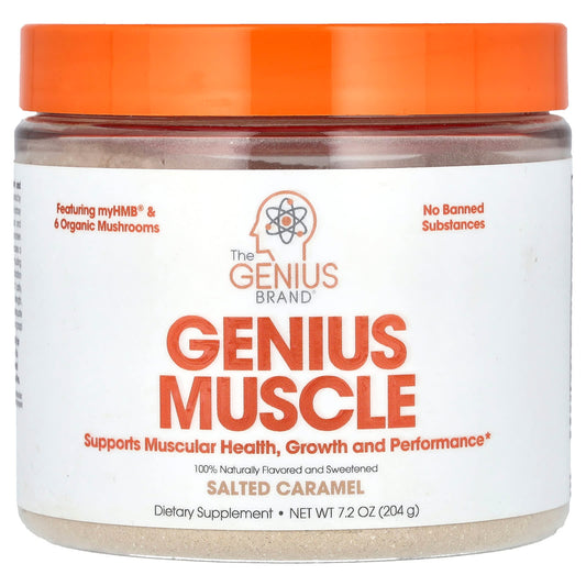The Genius Brand, Genius Muscle, Salted Caramel, 7.2 oz (204 g) - Image 1