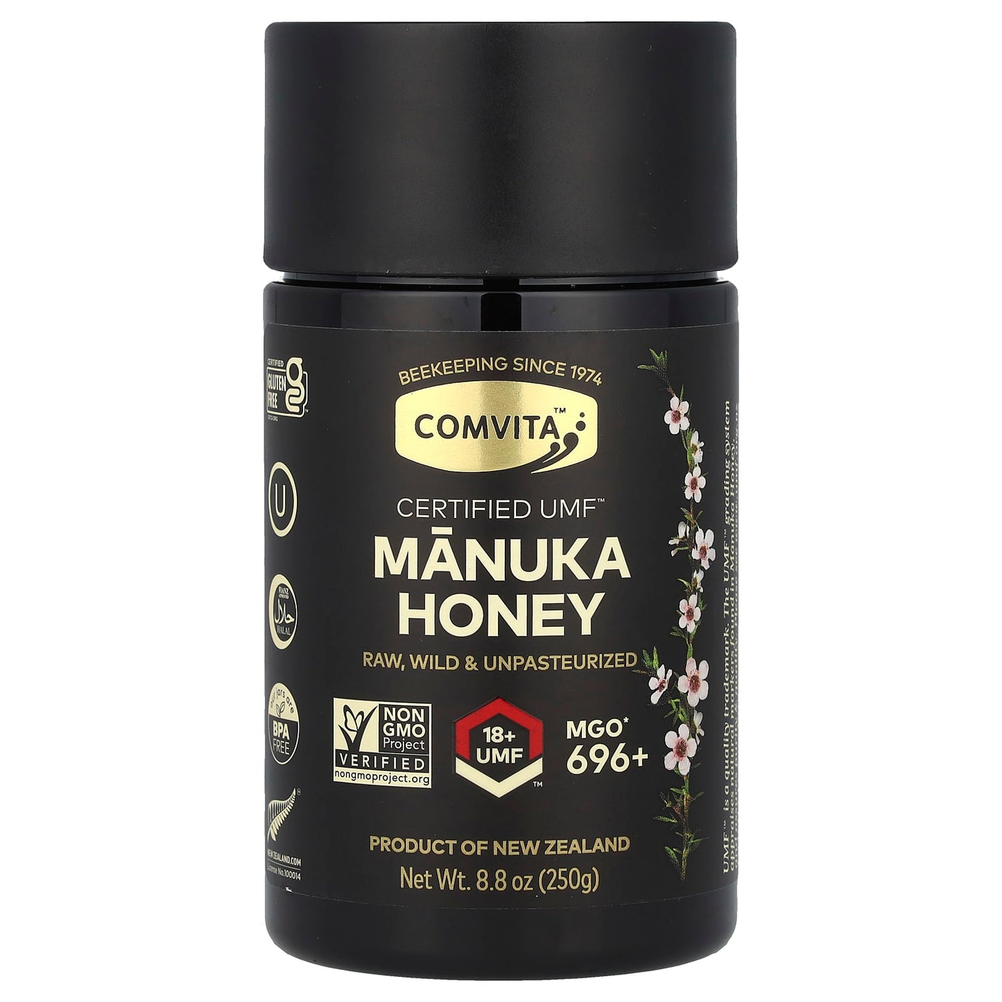 Comvita UMF 18+ Manuka Honey 8.8 oz - Pure, Raw, and Unpasteurized - Image 1