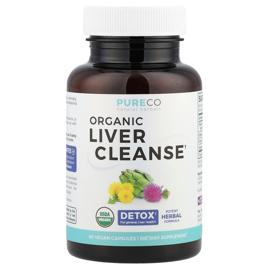 Pure Co., Organic Liver Cleanse, 60 Vegan Capsules - Image 1