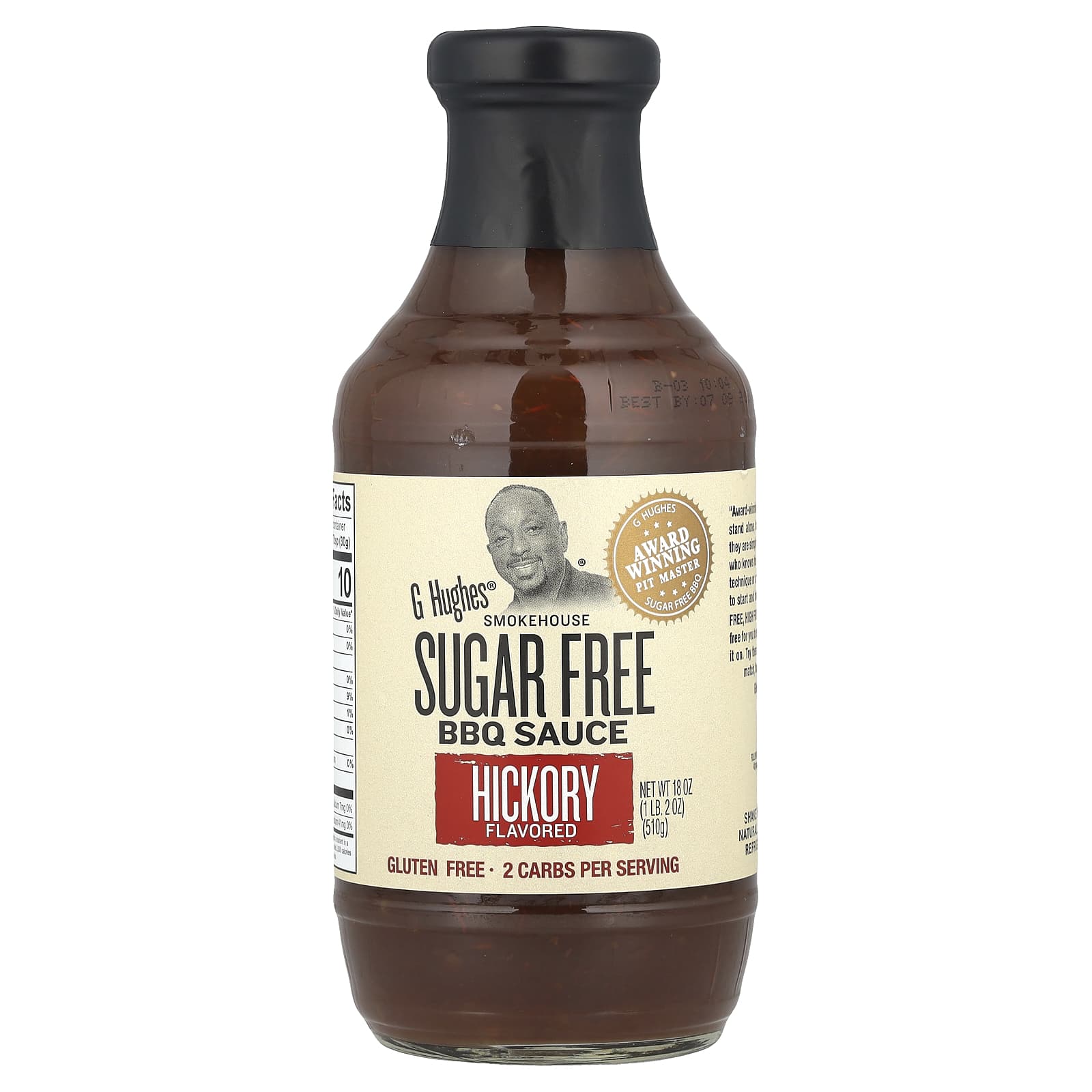 Sugar Free Hickory BBQ Sauce by G Hughes - Low Carb, Gluten Free - Image 1