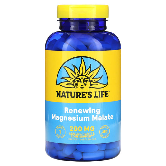 Nature's Life, Renewing Magnesium Malate, 200 mg, 250 Tablets - Image 1