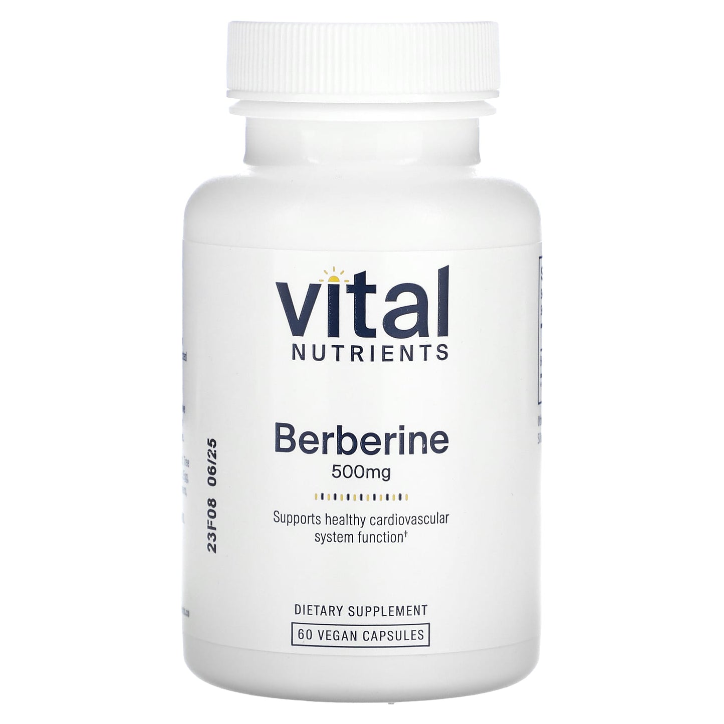 Vital Nutrients, Berberine, 500 mg, 60 Vegan Capsules - Image 1