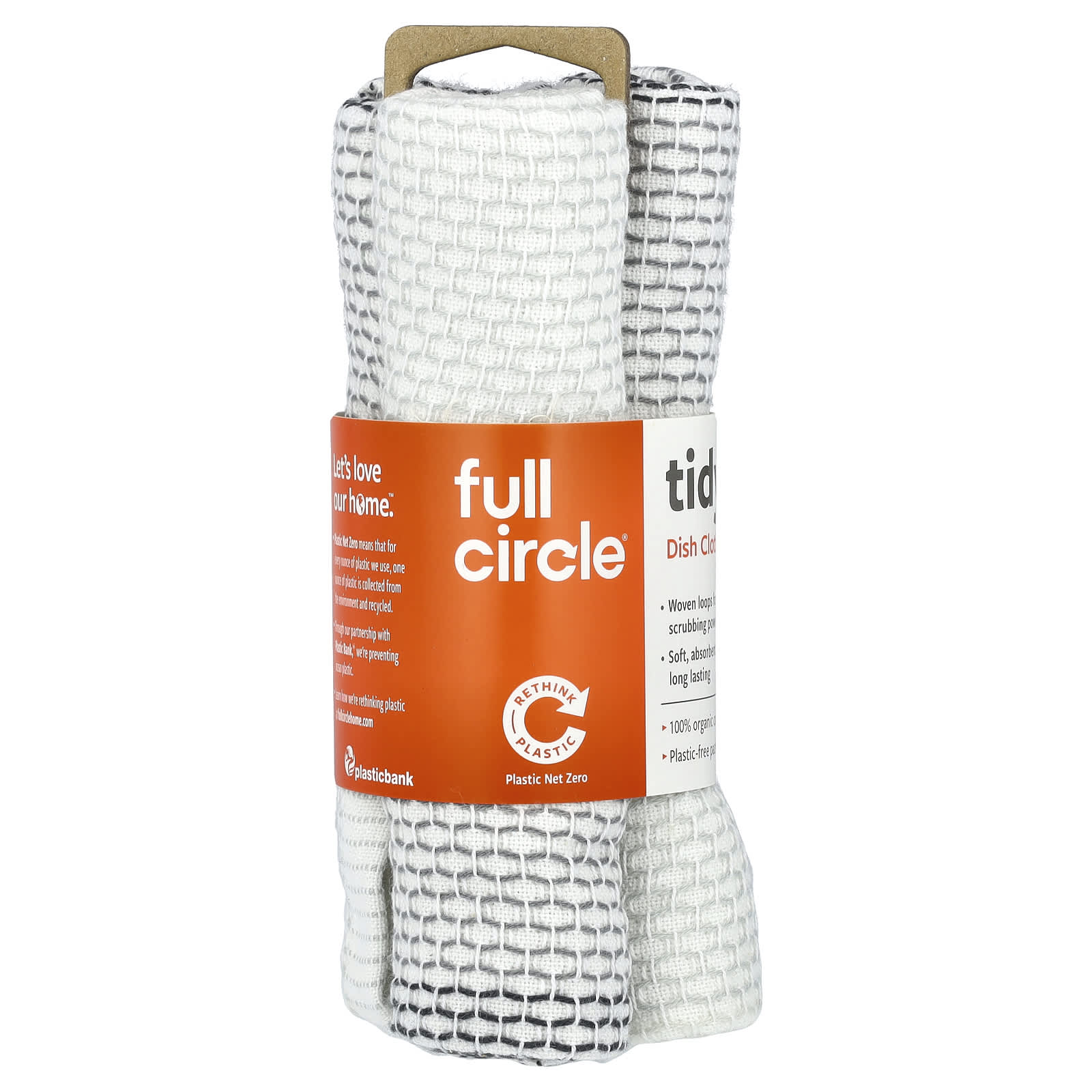 Eco-Friendly Dish Cloths by Full Circle - 3 Cloths, Grey - Image 1