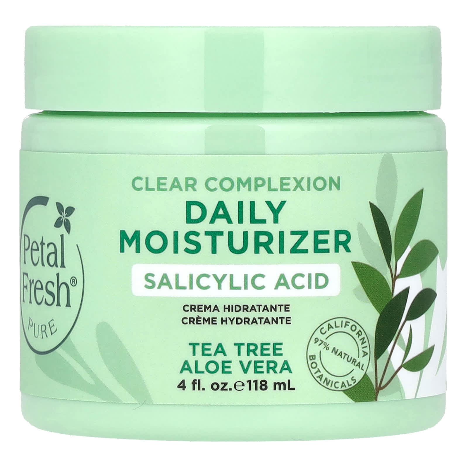 Petal Fresh, Pure, Clear Complexion Daily Moisturizer, Tea Tree, Aloe Vera, 4 fl oz (118 ml) - Image 1