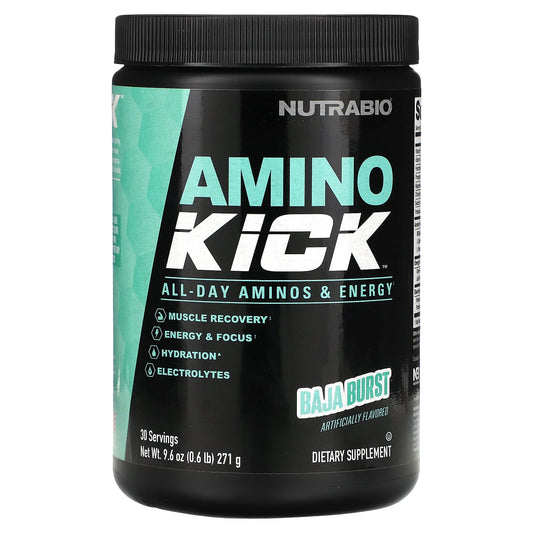 NutraBio, Amino Kick, Baja Burst, 0.6 lb (271 g) - Image 1
