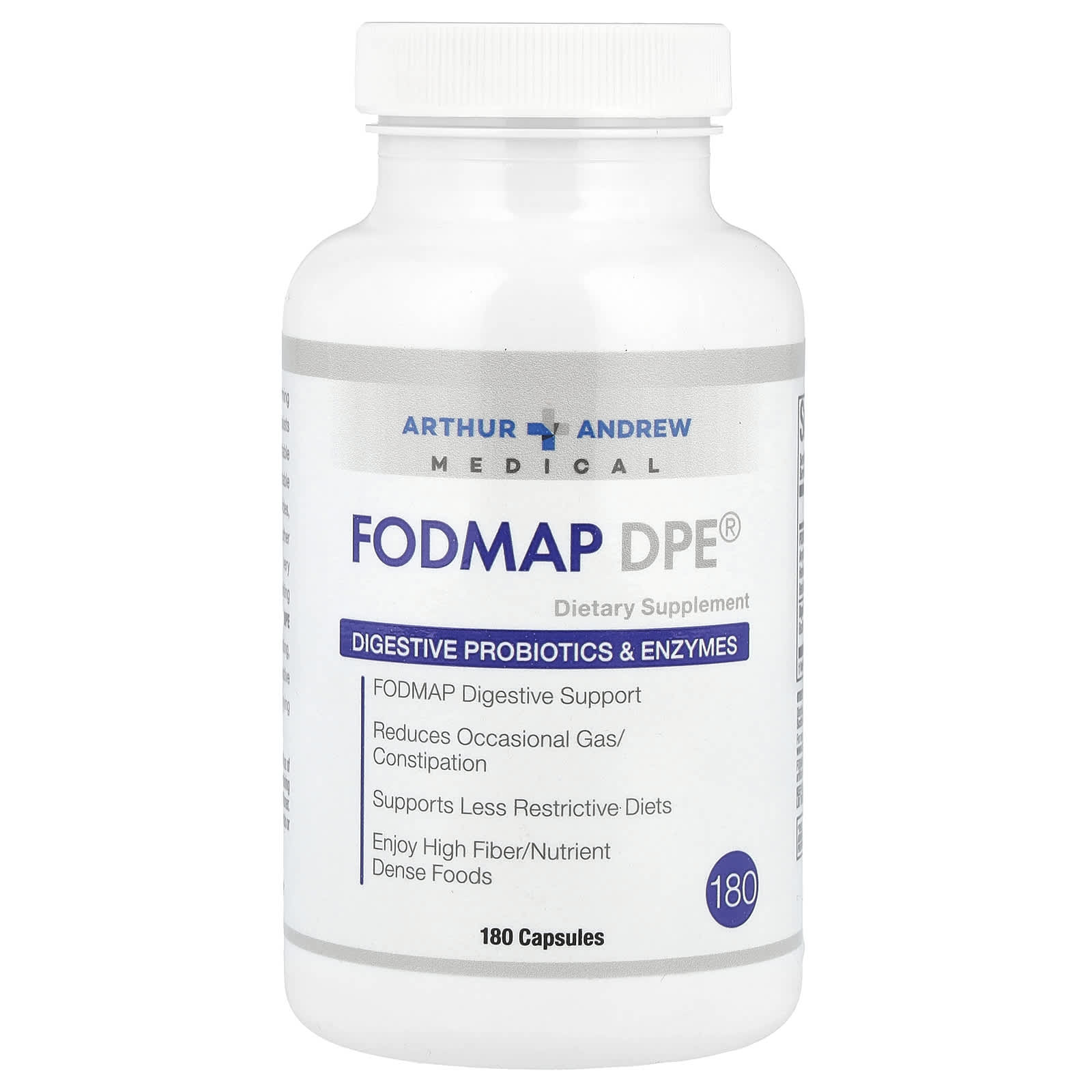 FODMAP Digestive Support - Arthur Andrew Medical, 180 Capsules - Image 1