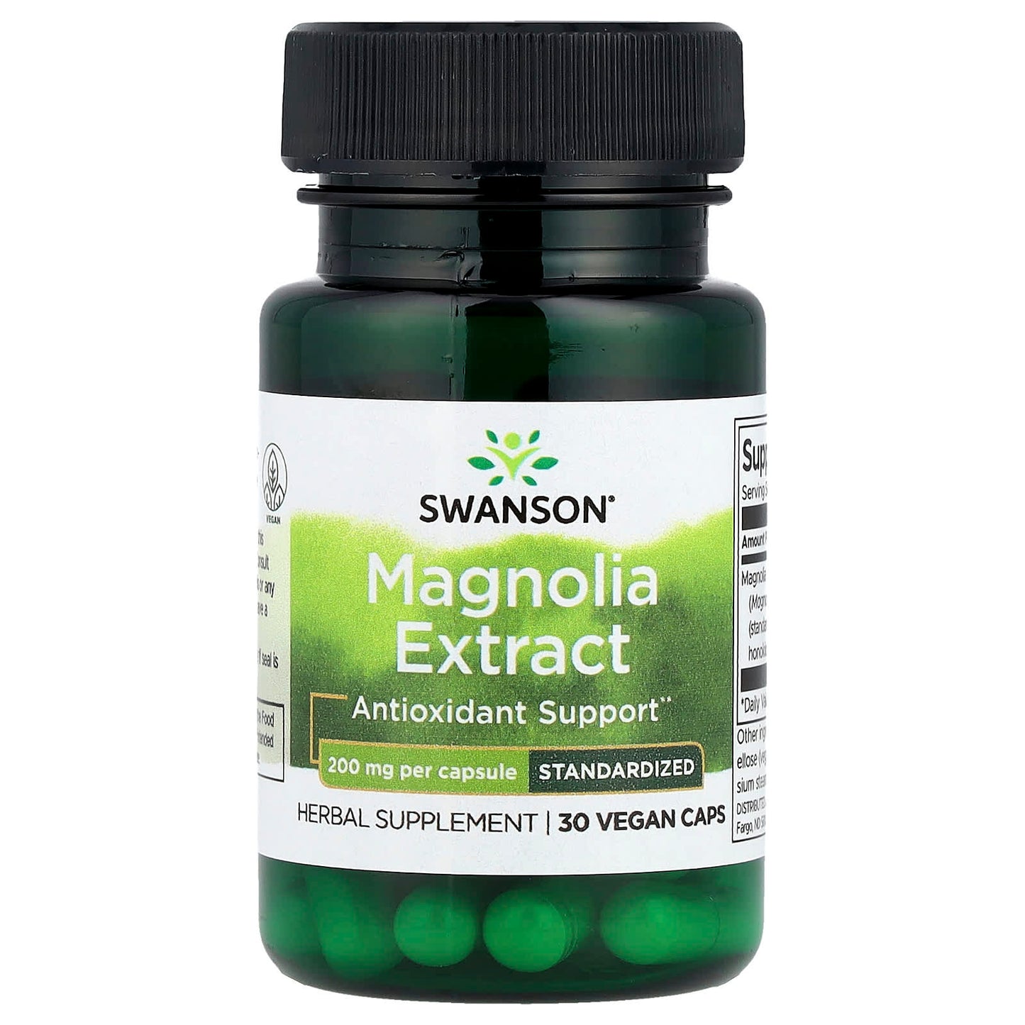 Swanson, Magnolia Extract, 200 mg, 30 Vegan Caps - Image 1