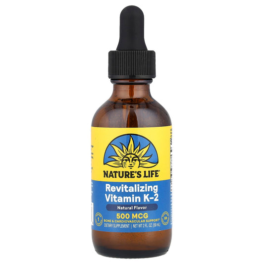 Nature's Life, Revitalizing Vitamin K-2, Natural , 500 mcg, 2 fl oz (59 ml) - Image 1