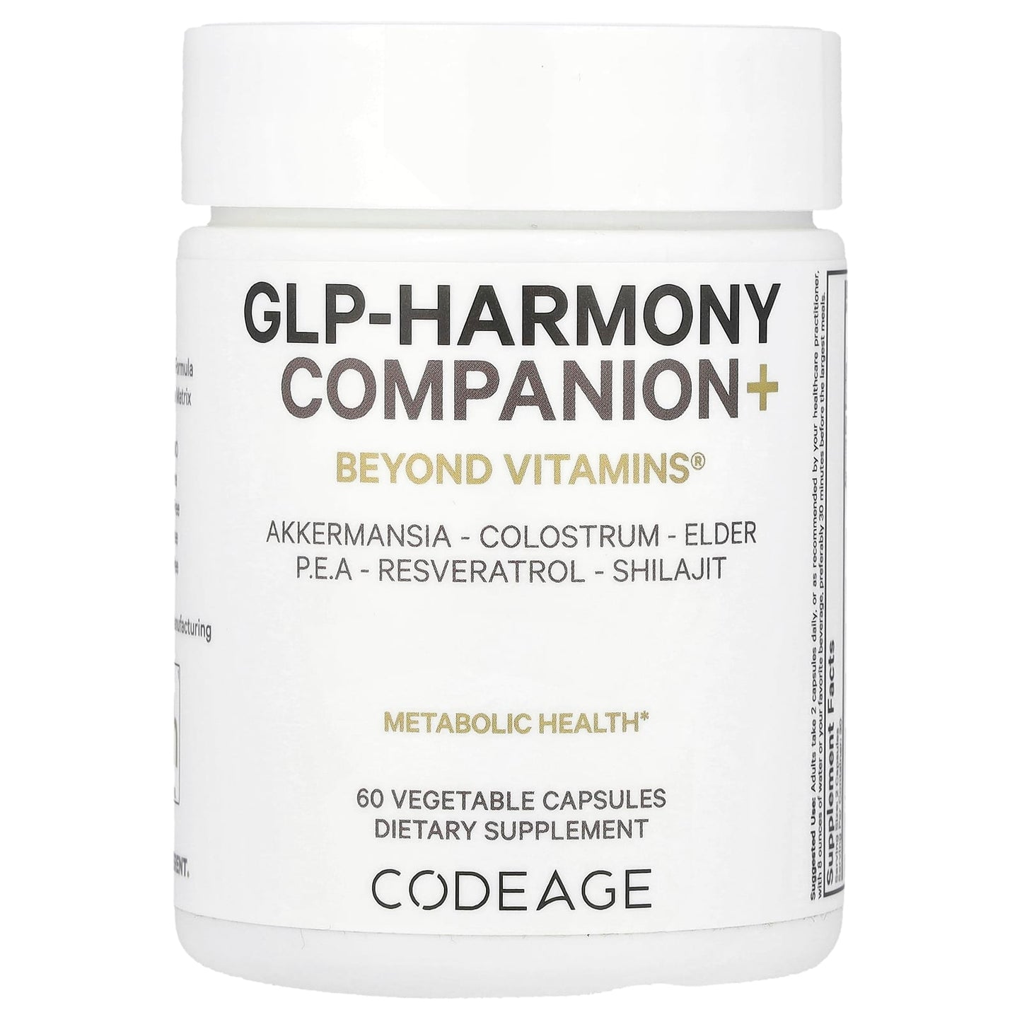GLP-1 Companion Supplement by Codeage - Harmony for Metabolic Health - Image 1