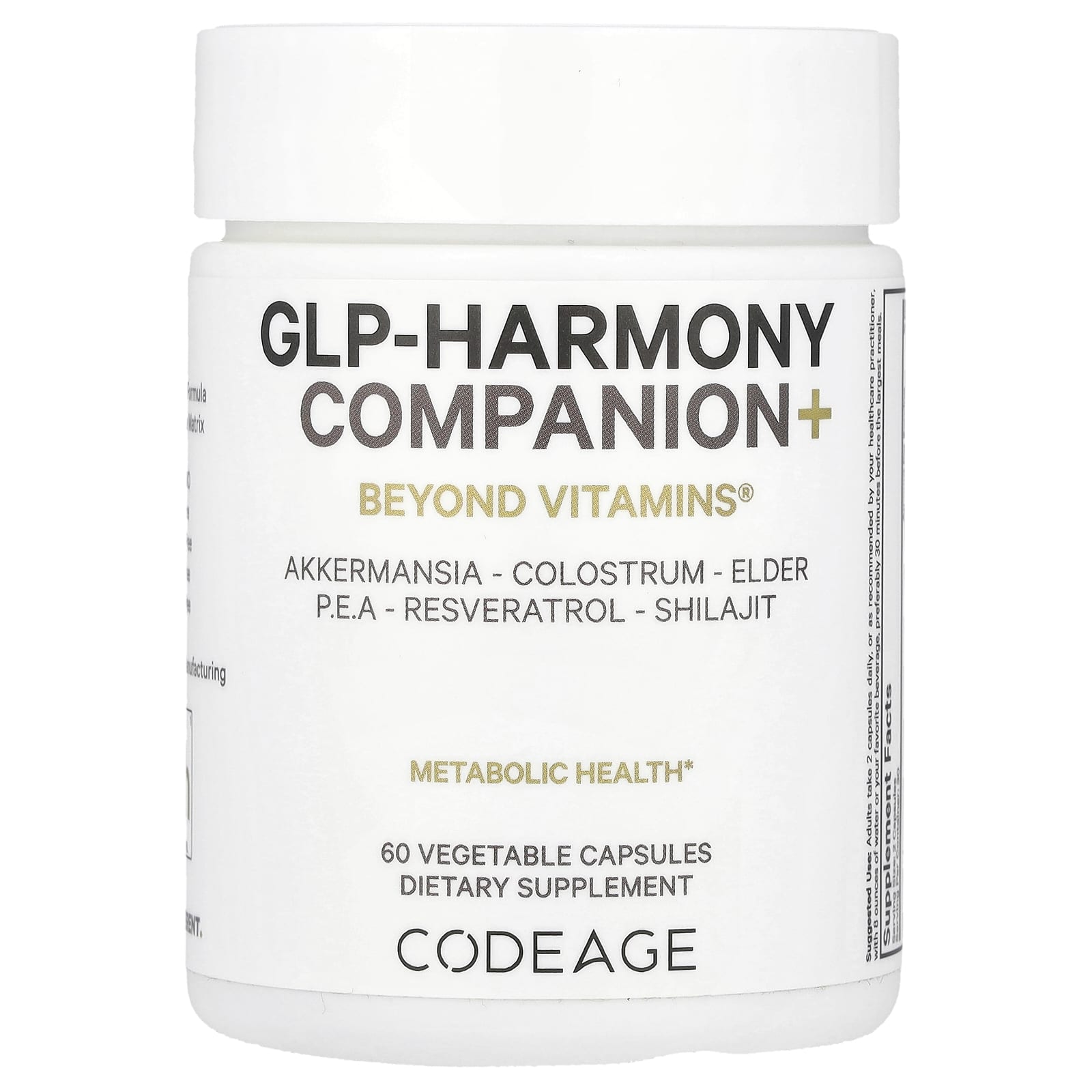 GLP-1 Companion Supplement by Codeage - Harmony for Metabolic Health - Image 1
