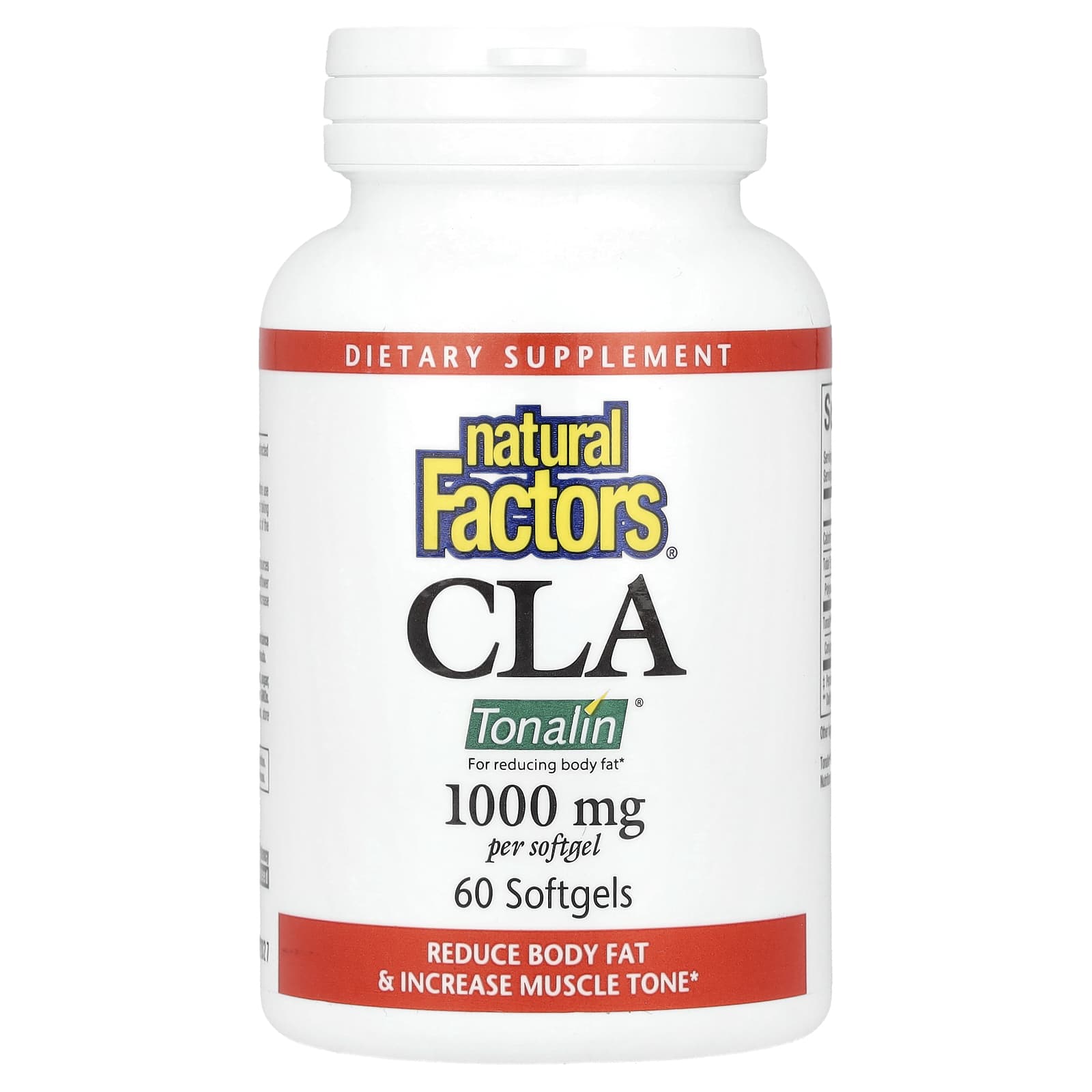 Natural Factors, CLA, 1,000 mg, 60 Softgels - Image 1