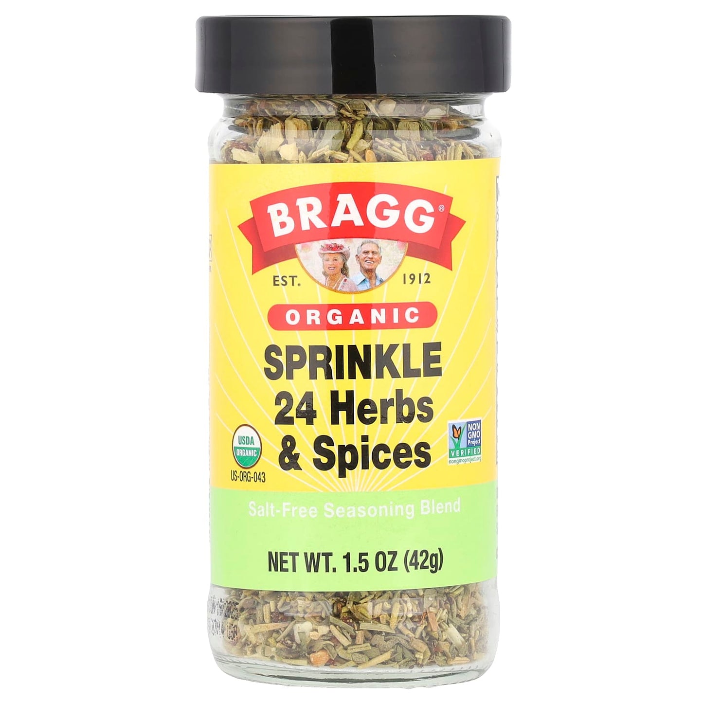 Bragg Organic Sprinkle Seasoning Blend, Salt-Free, 24 Herbs & Spices, 1.5 oz - Image 1