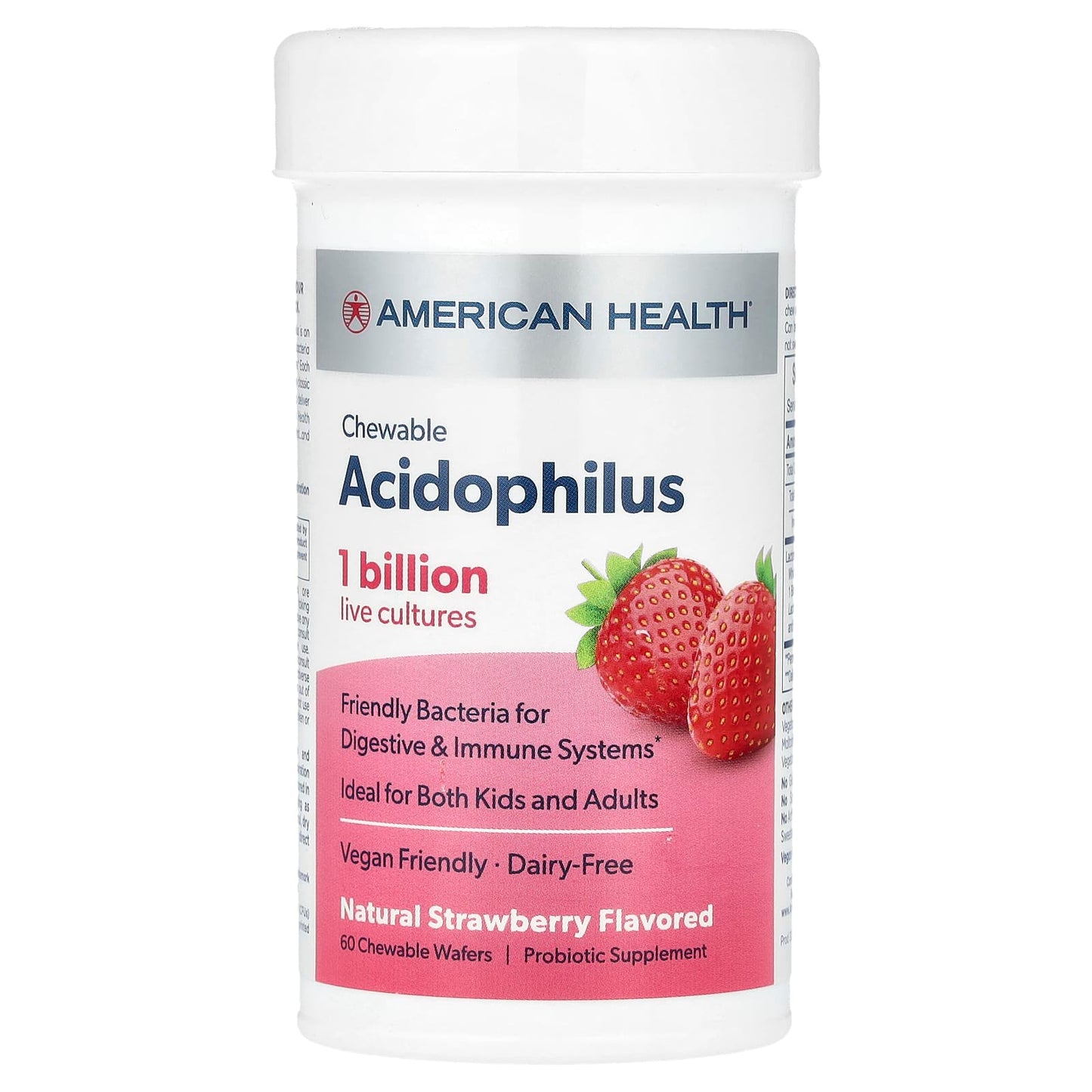 Strawberry Acidophilus Probiotics for Digestive & Immune Health - Image 1