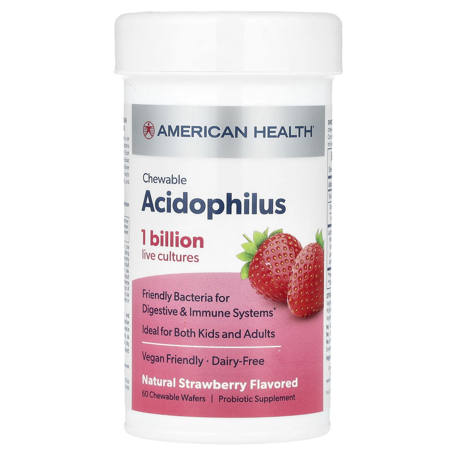 Strawberry Acidophilus Probiotics for Digestive & Immune Health - Image 1