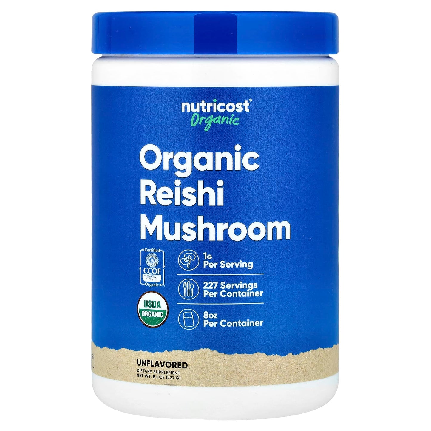 Nutricost, Organic Reishi Mushroom, Unflavored, 8.1 oz (227 g) - Image 1