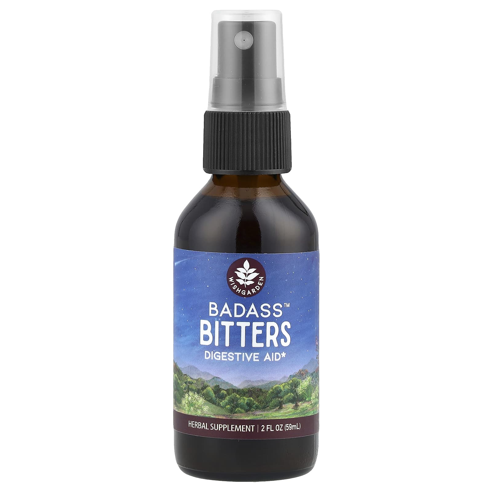 WishGarden Herbs, Badass™ Bitters, 2 fl oz (59 ml) - Image 1