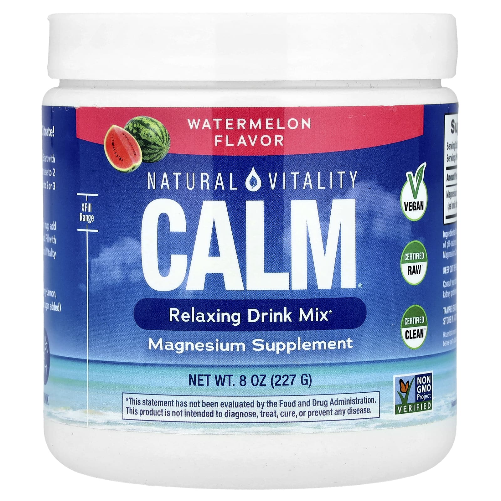 Natural Vitality, CALM®, Relaxing Drink Mix, Watermelon, 8 oz (227 g) - Image 1
