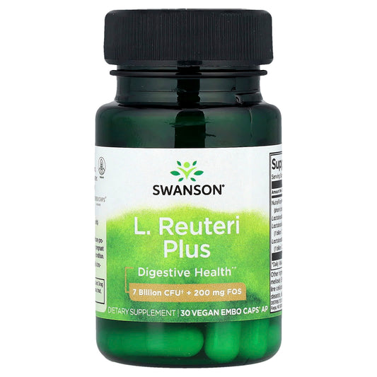 Swanson, L. Reuteri Plus, 30 Vegan EMBO Caps® AP - Image 1