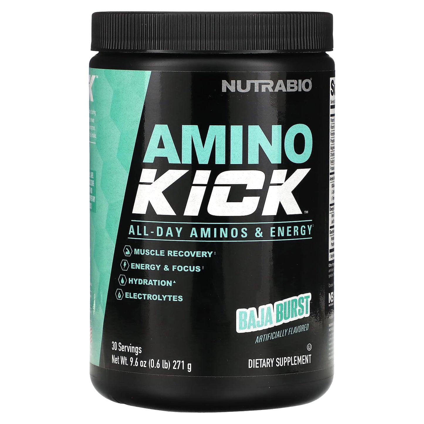 NutraBio, Amino Kick, Baja Burst, 0.6 lb (271 g) - Image 1
