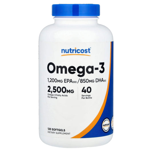 Nutricost, Omega-3, 120 Softgels - Image 1
