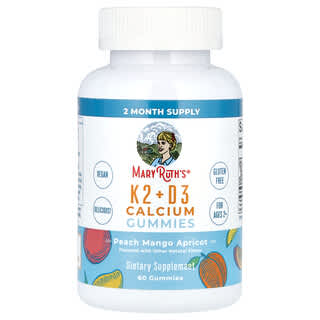 Vegan K2 + D3 Calcium Gummies for Bone Health - 60 Gummies