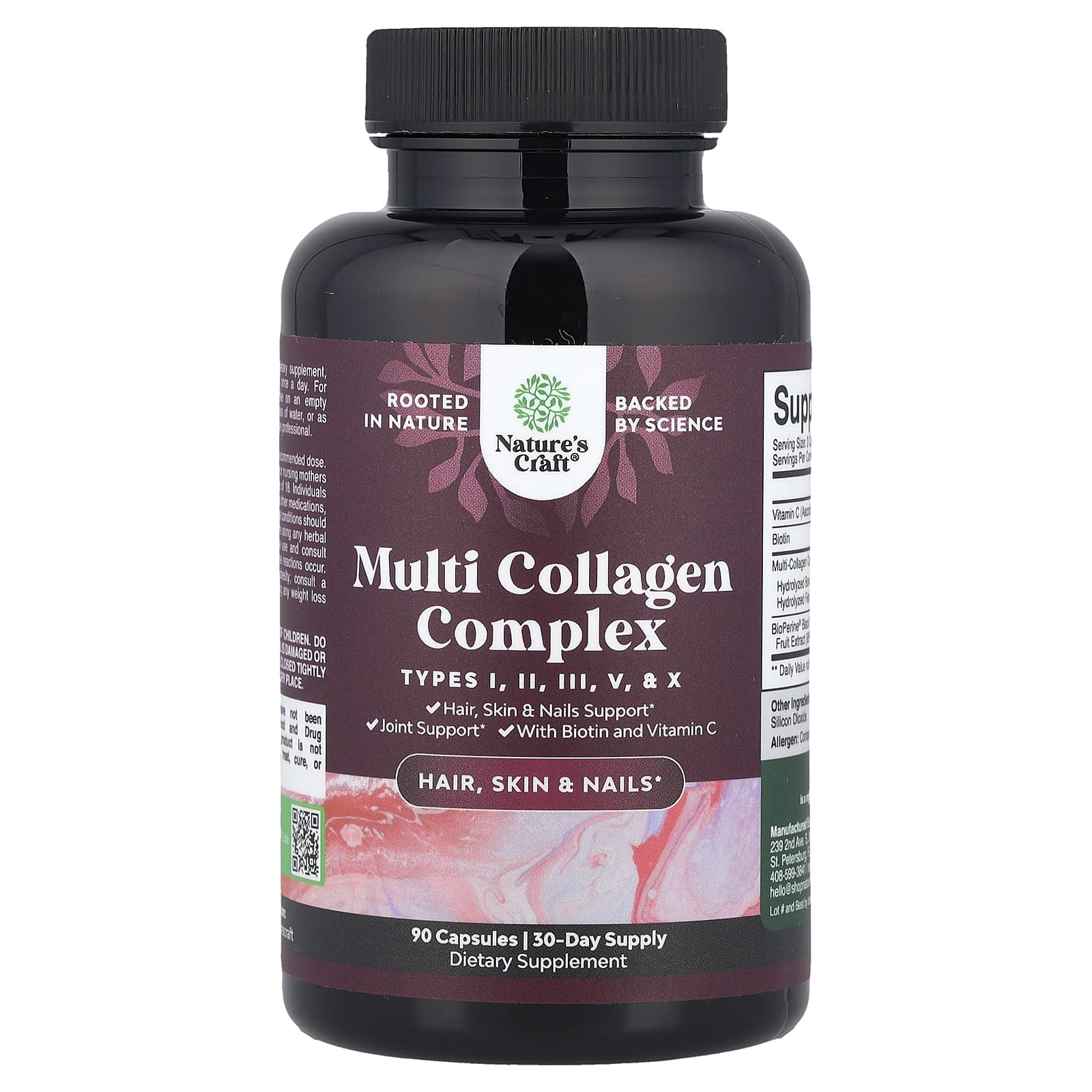 Nature's Craft, Multi Collagen Complex, 90 Capsules - Image 1