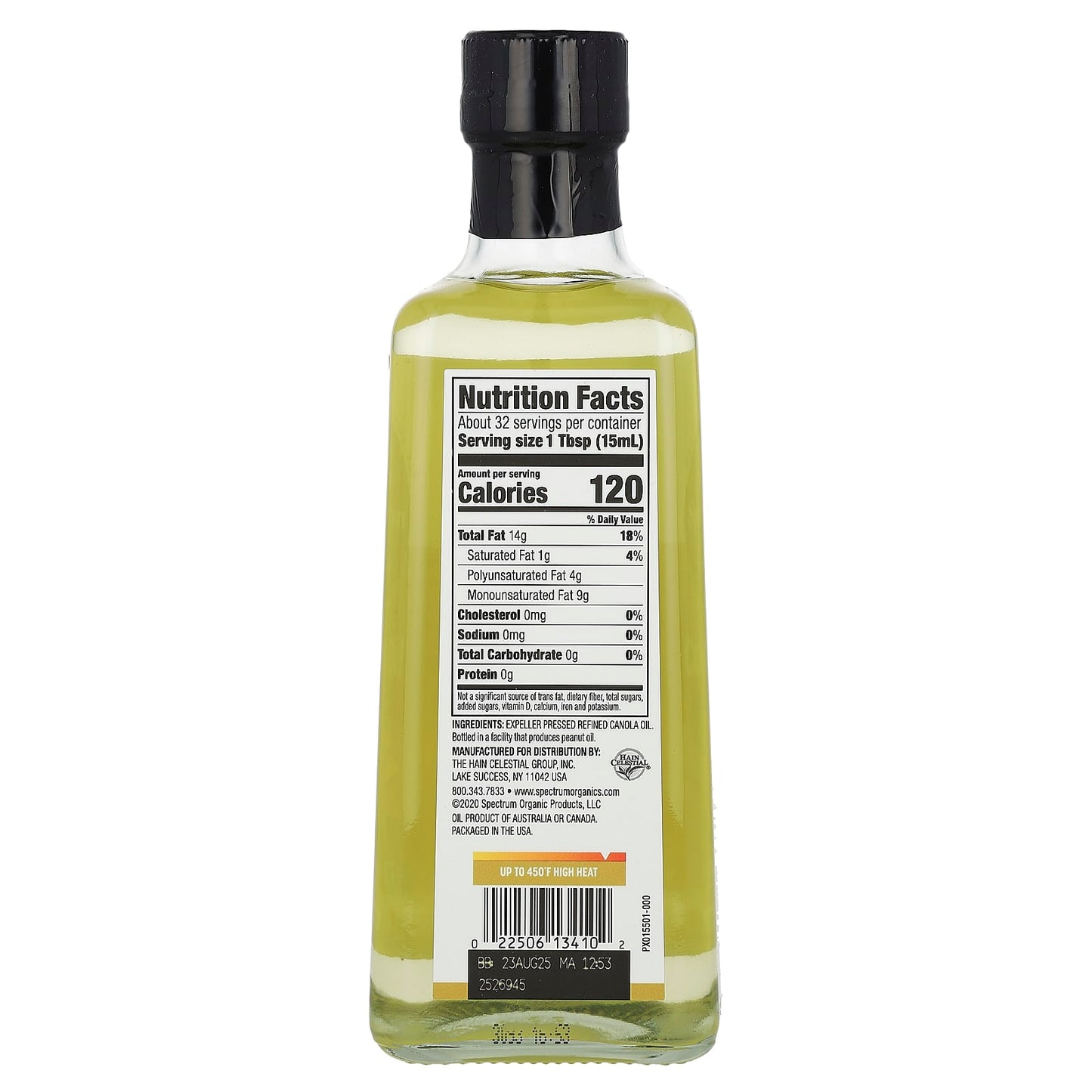 Spectrum Culinary, Canola Oil, Refined, 16 fl oz (473 ml) - Image 2