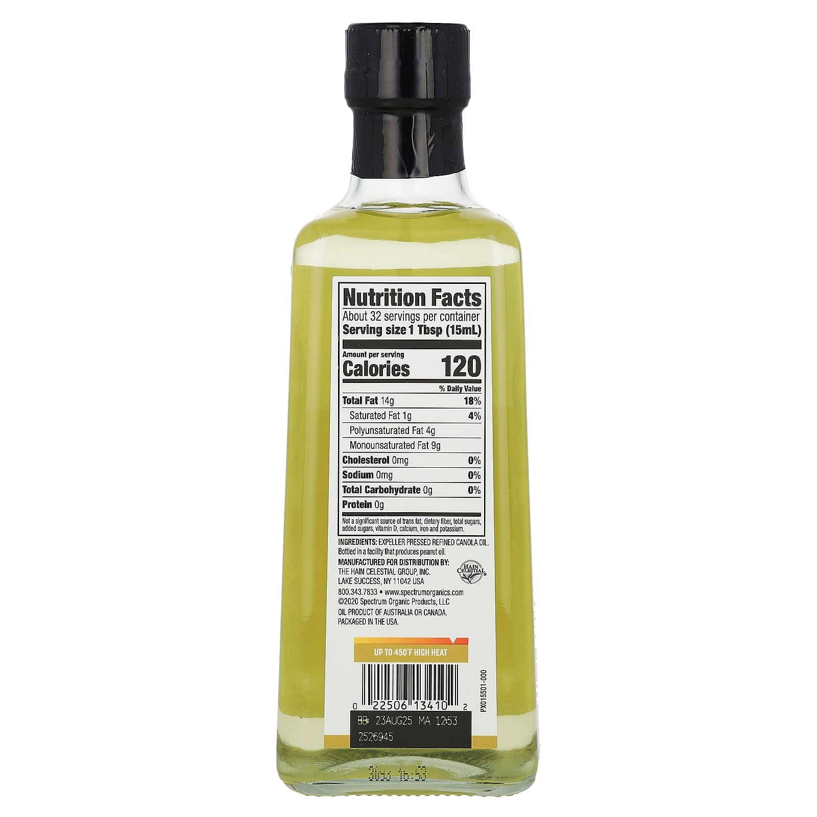 Spectrum Culinary, Canola Oil, Refined, 16 fl oz (473 ml) - Image 2