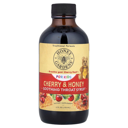 Zand, For Kids, Soothing Throat Syrup, Cherry & Honey , 4 fl oz (118 ml) - Image 1