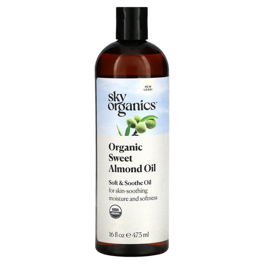 Sky Organics, Organic Sweet Almond Oil, 16 fl oz (473 ml) - Image 1