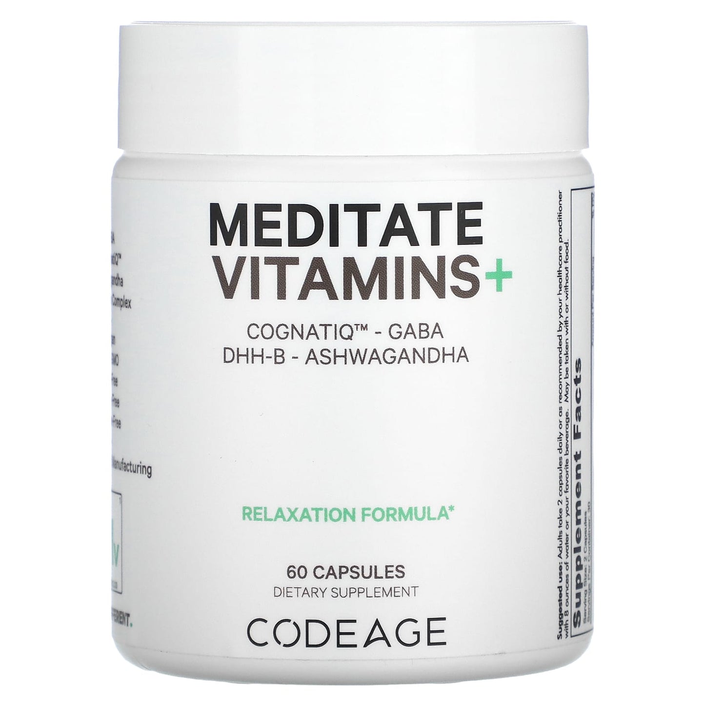 CodeAge Relaxation Formula Vitamins+ for Stress Relief, Focus & Sleep - 60 Capsules - Image 1