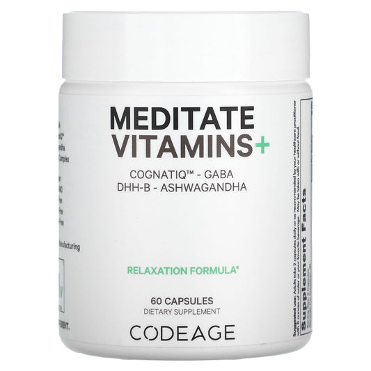 CodeAge Relaxation Formula Vitamins+ for Stress Relief, Focus & Sleep - 60 Capsules - Image 1