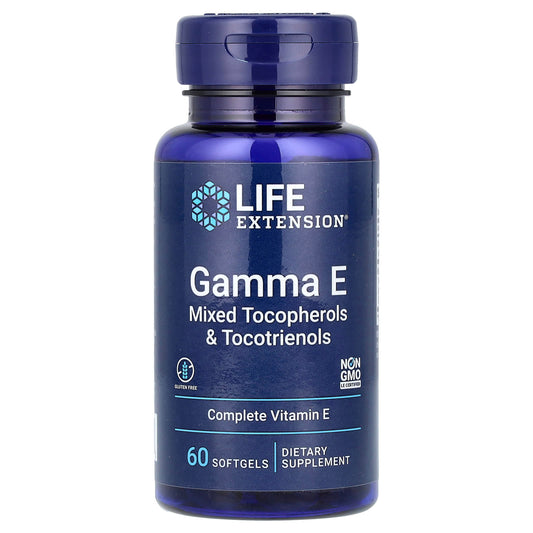 Life Extension, Gamma E, Mixed Tocopherols & Tocotrienols, 60 Softgels - Image 1